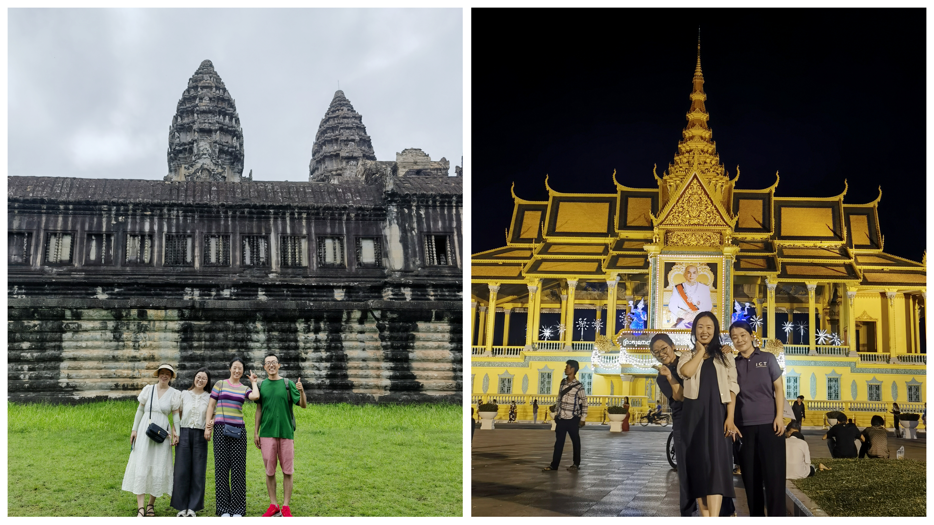 カンボジア王宮とアンコールワット