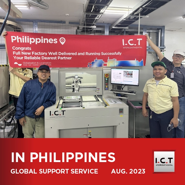 フィリピンの家電製品メーカーに対する I.C.T PCBA ルーター マシンのテクニカル サポート