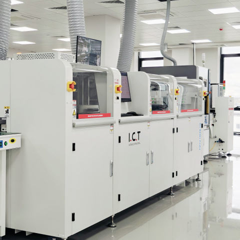 I.C.T-SS550P1 |全自動オンライン PCB 2 はんだポット付き選択ウェーブはんだ付け機 