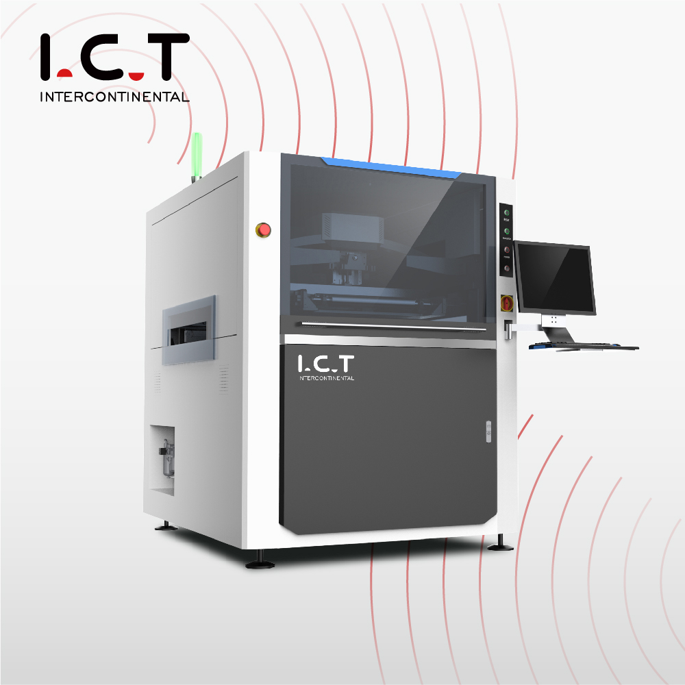 I.C.T |SMT ライン標準自動はんだペースト ステンシル スプレー印刷機