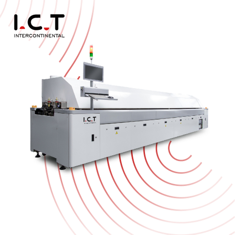 I.C.T |熱風リフローオーブン ニトロ発生器 T5 フィーダー SMT 生産ライン