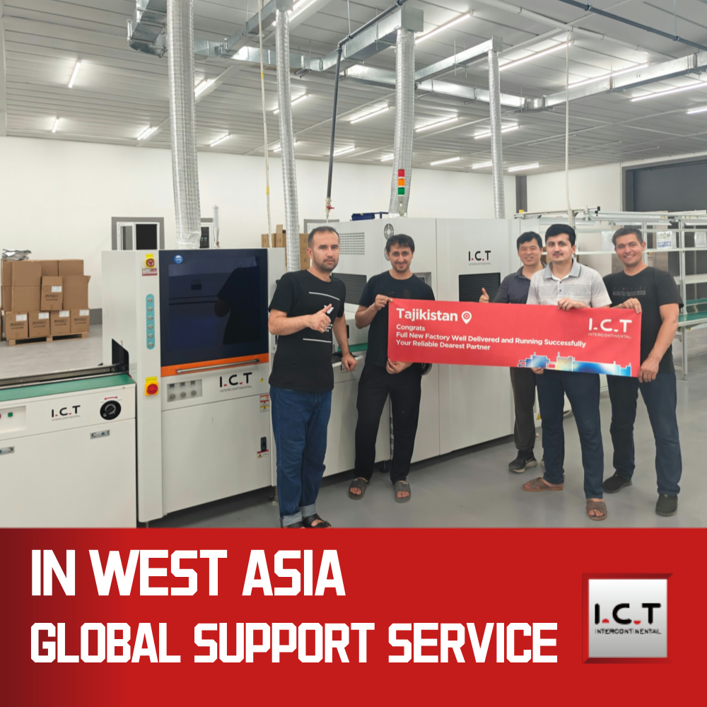 I.C.T | SMT ダブルデジタルコンフォーマルコーティング機 PCB 生産ライン