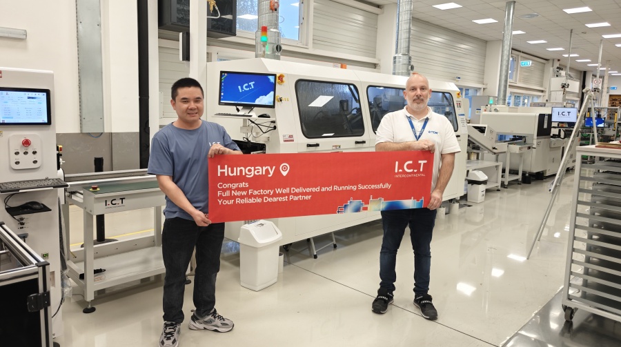 I.C.Tハンガリーでのパワーコントローラー製造用のTHT生産ラインを配信する