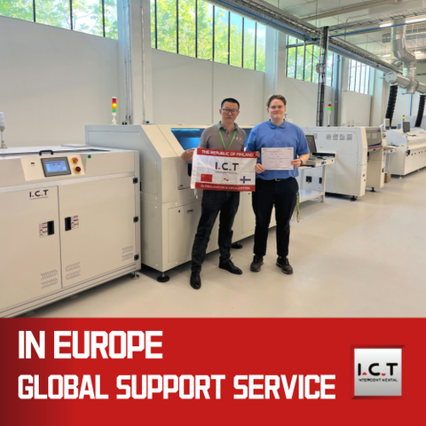 I.C.T |電子 PCB 送信用の SMT 真空 コンベヤー