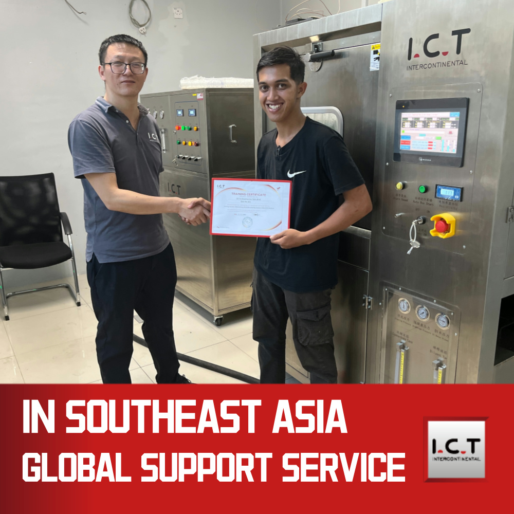 I.C.T 空気式 ステンシル PCBA 掃除機 電子式 PCB 自動掃除機