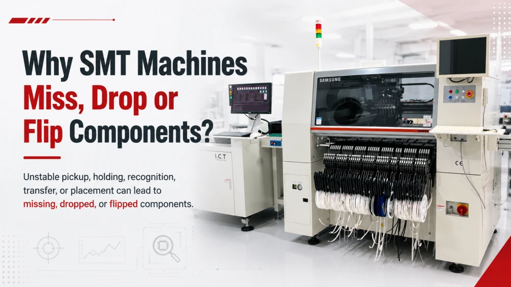 SMT マシンが Components.webp をドロップまたはフリップしませんでした